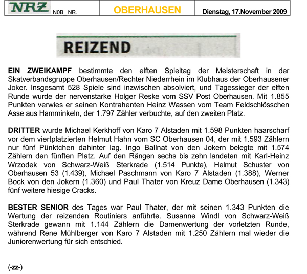 NRZ - NOB_ Nr  - Oberhausen - Dienstag den 17_November_2009 - Ein Zweikampf